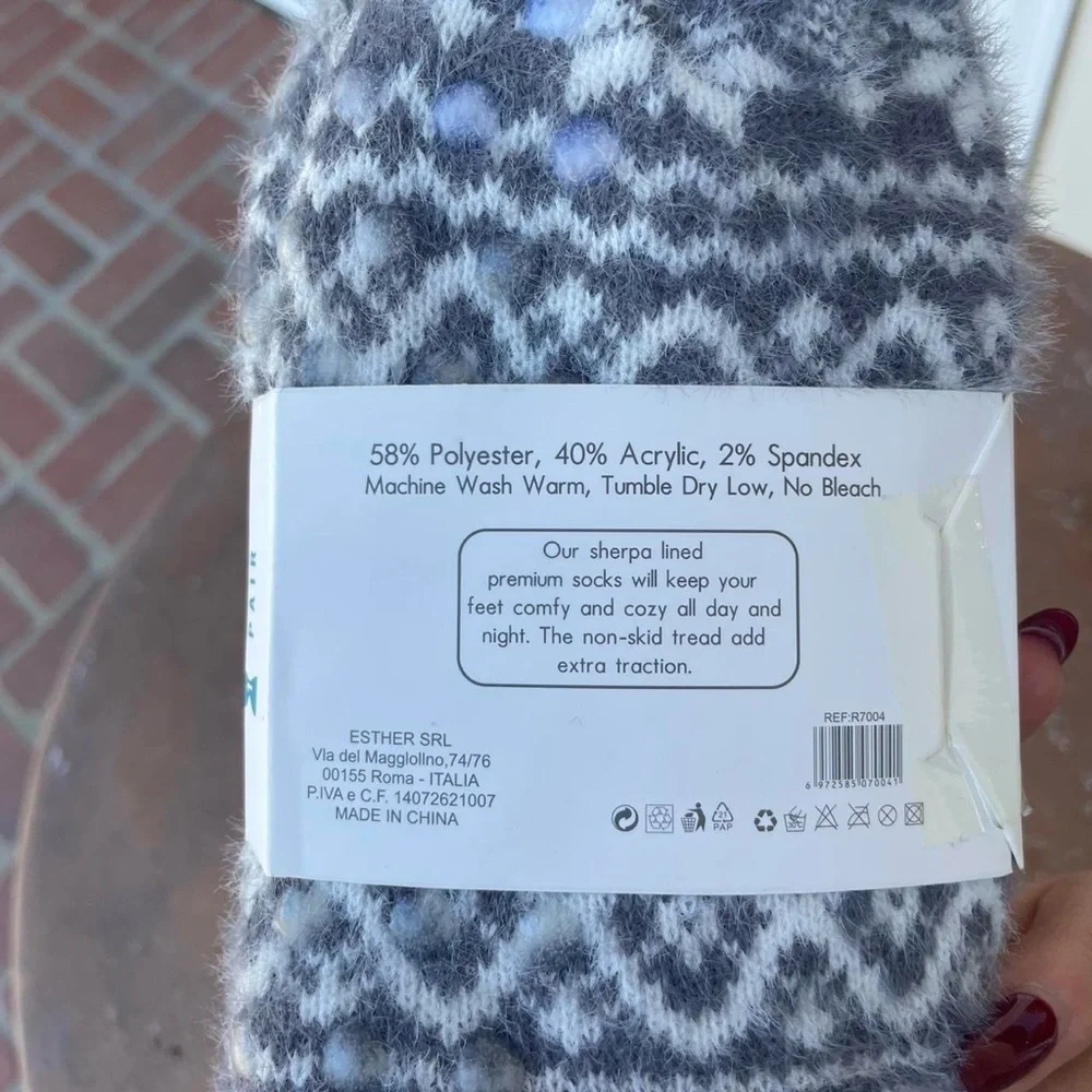 NWT men’s Sherpa comfy cozy winter socks size 39-46